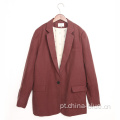 Senhoras moda tecida blazer